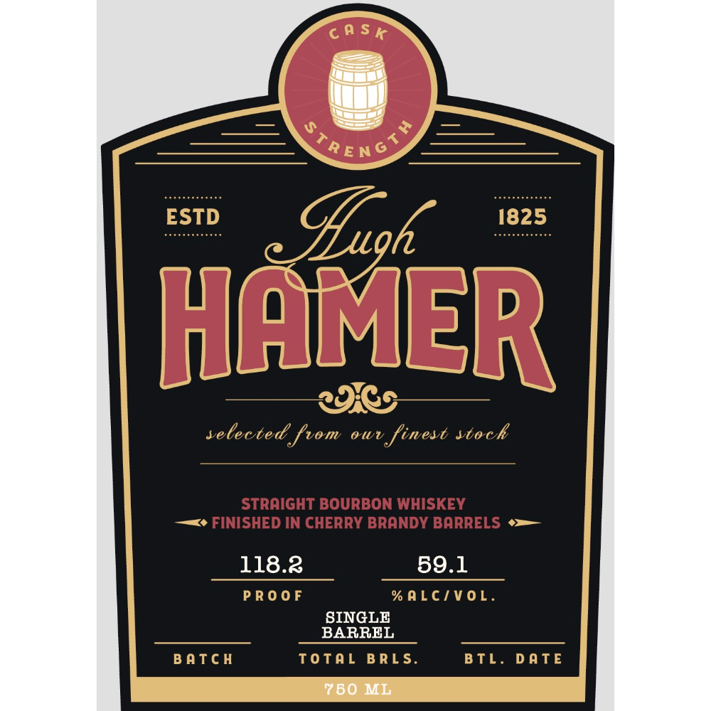 Buy Hugh Hamer Cask Strength Straight Bourbon Finished in Cherry Brandy Barrels Online