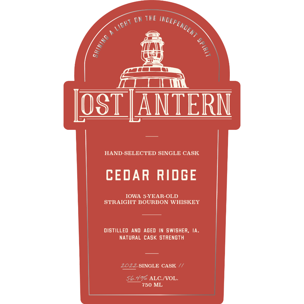 Buy Lost Lantern Cedar Ridge 5 Year Old Iowa Straight Bourbon Online