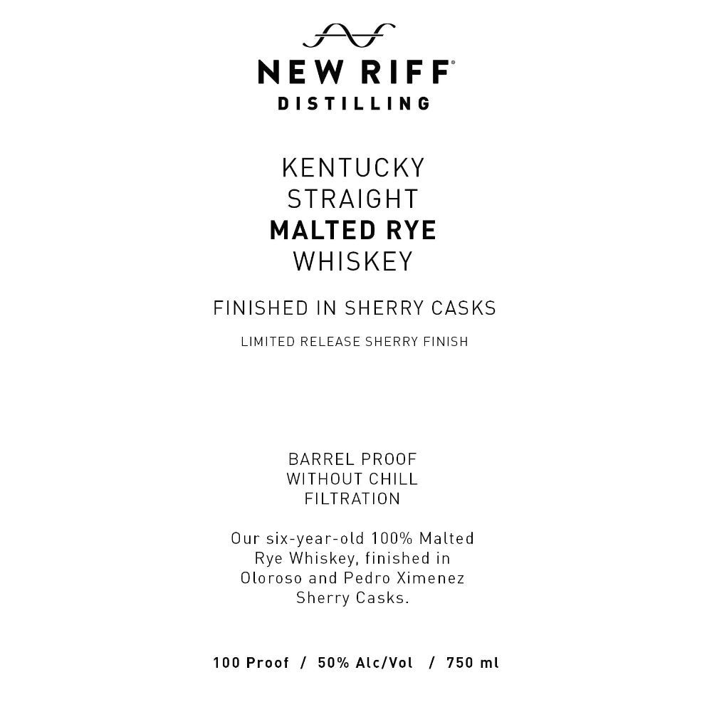 Buy New Riff Malted Rye Finished in Sherry Casks Online