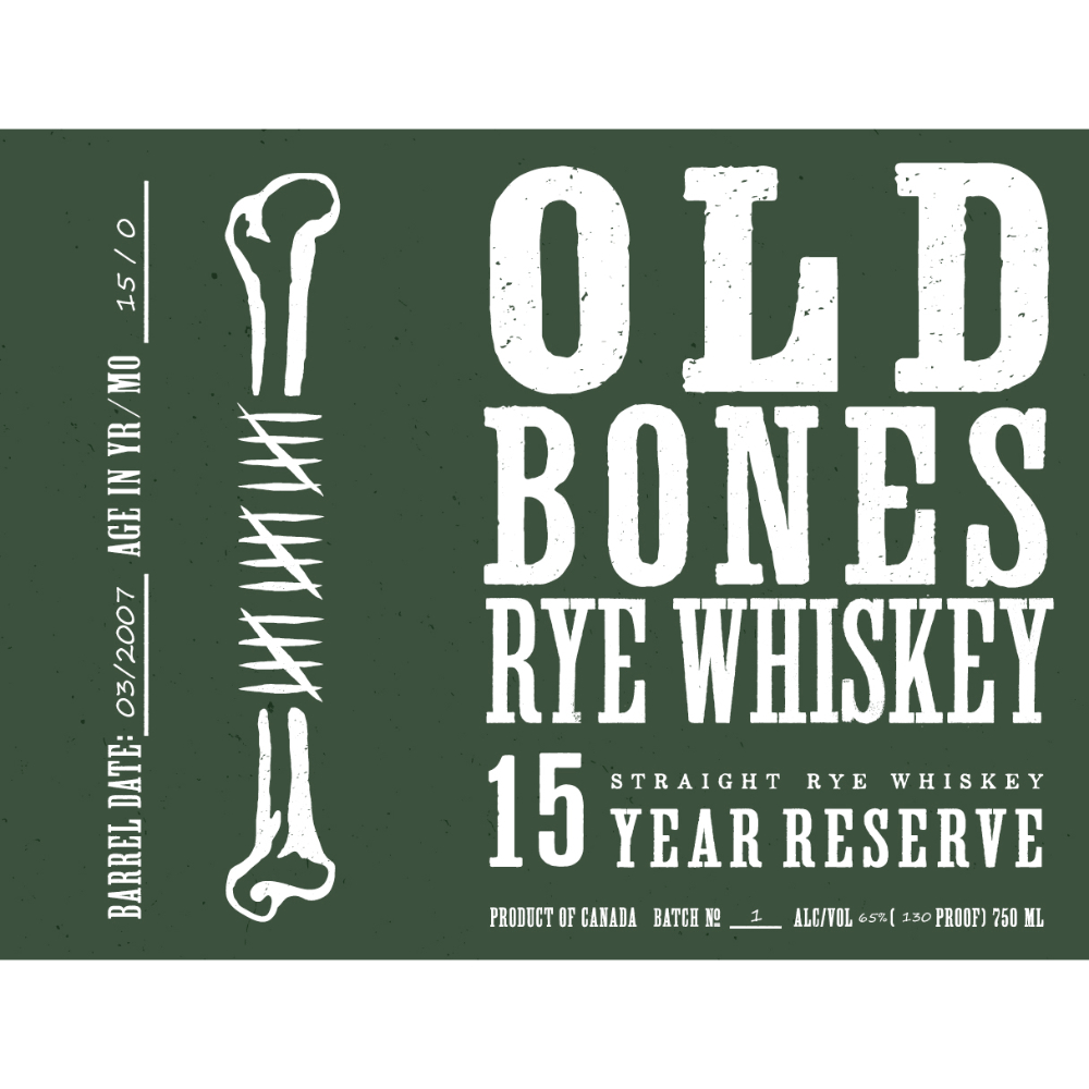 Buy Old Bones 15 Year Reserve Rye Whiskey Online