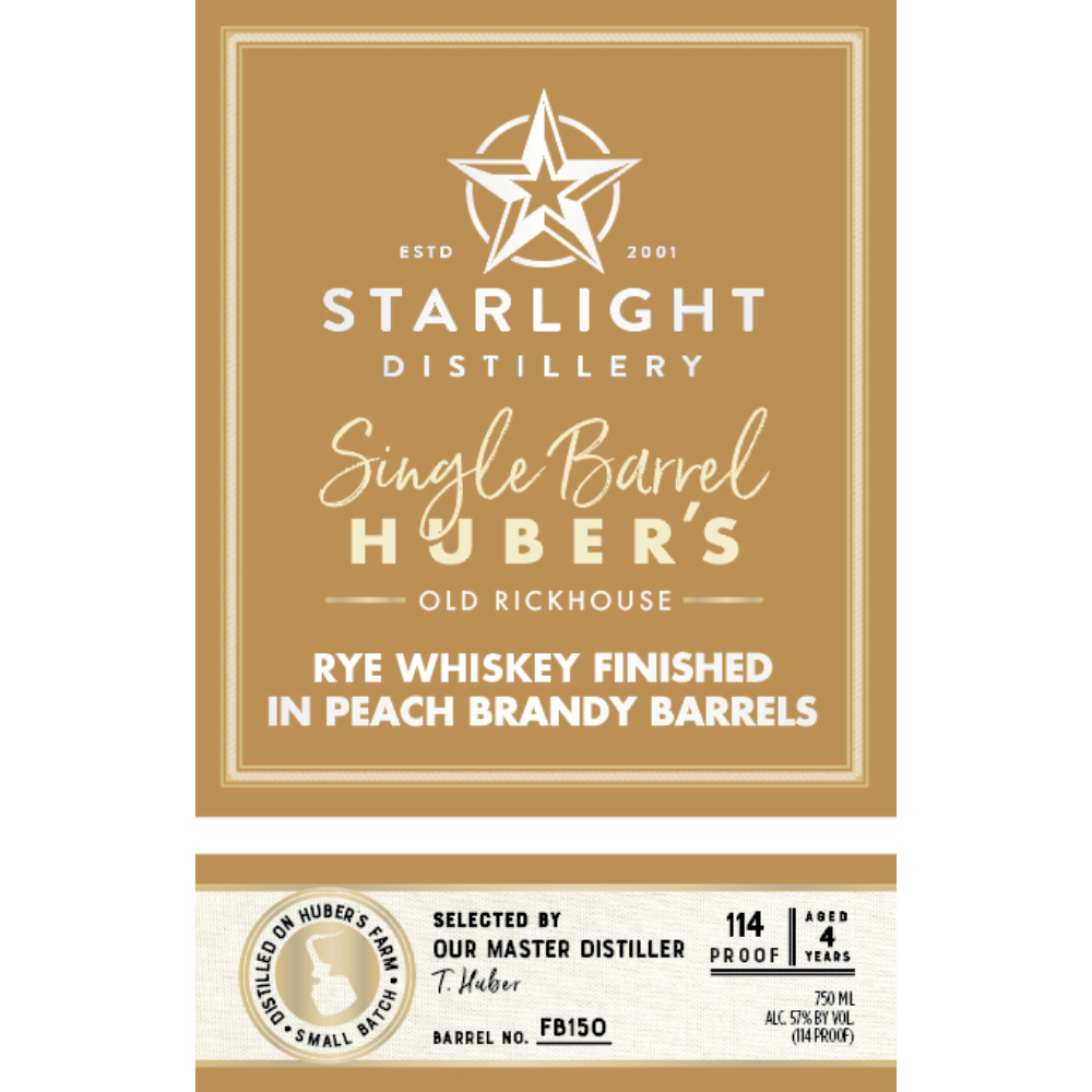 Buy Starlight Rye Finished in Peach Brandy Barrels Online