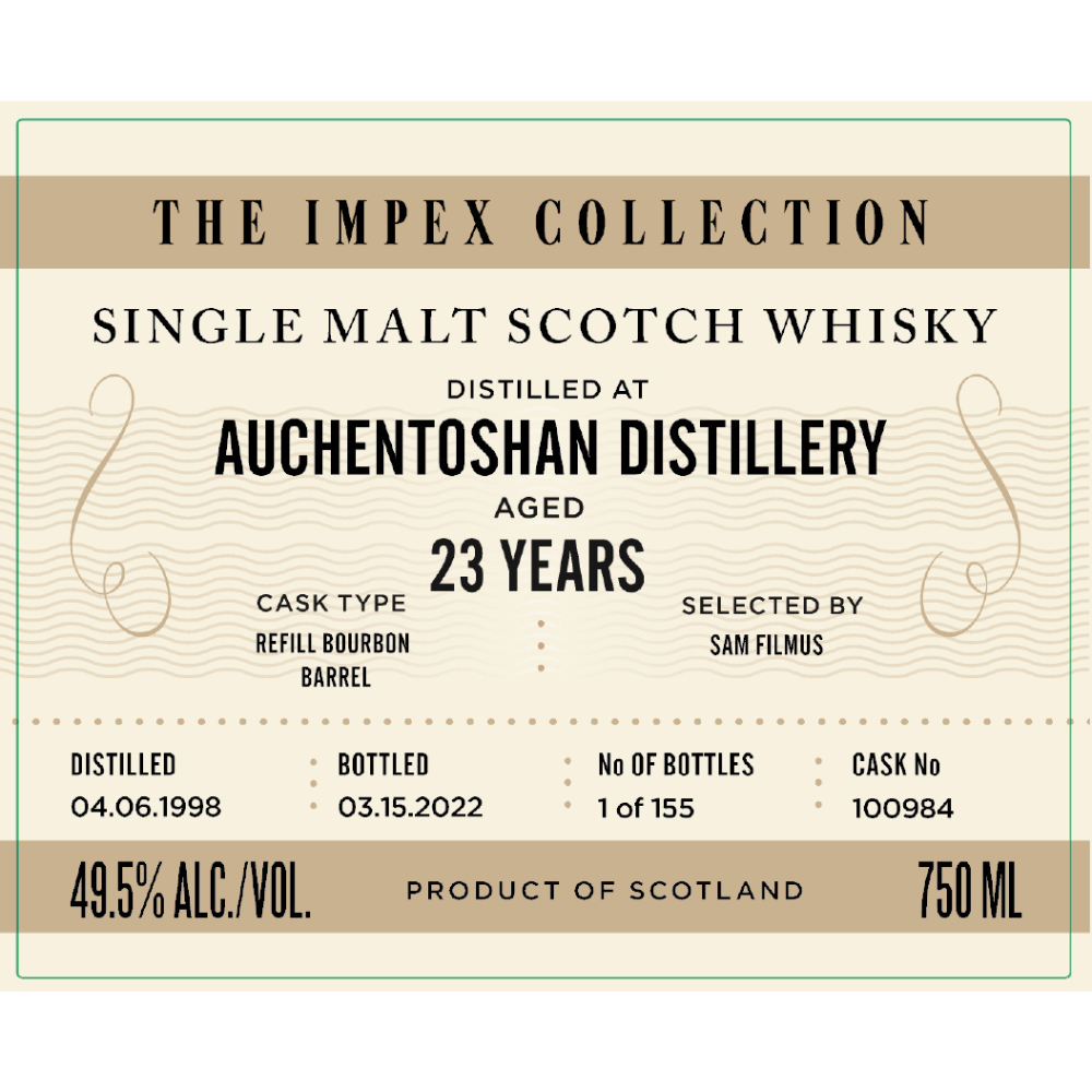 Buy The ImpEx Collection Auchentoshan Distillery 23 Year Old Online