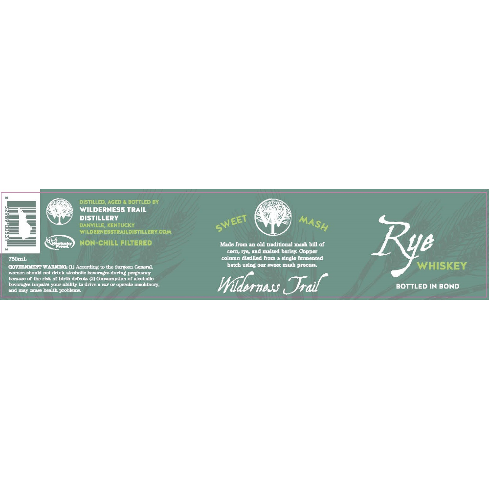 Buy Wilderness Trail Bottled in Bond Rye Whiskey Online