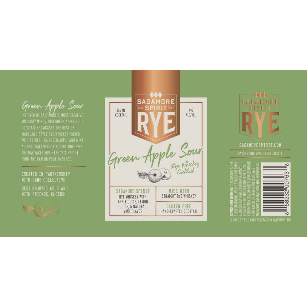 Buy Sagamore Spirit Green Apple Sour Canned Cocktail 4PK Online