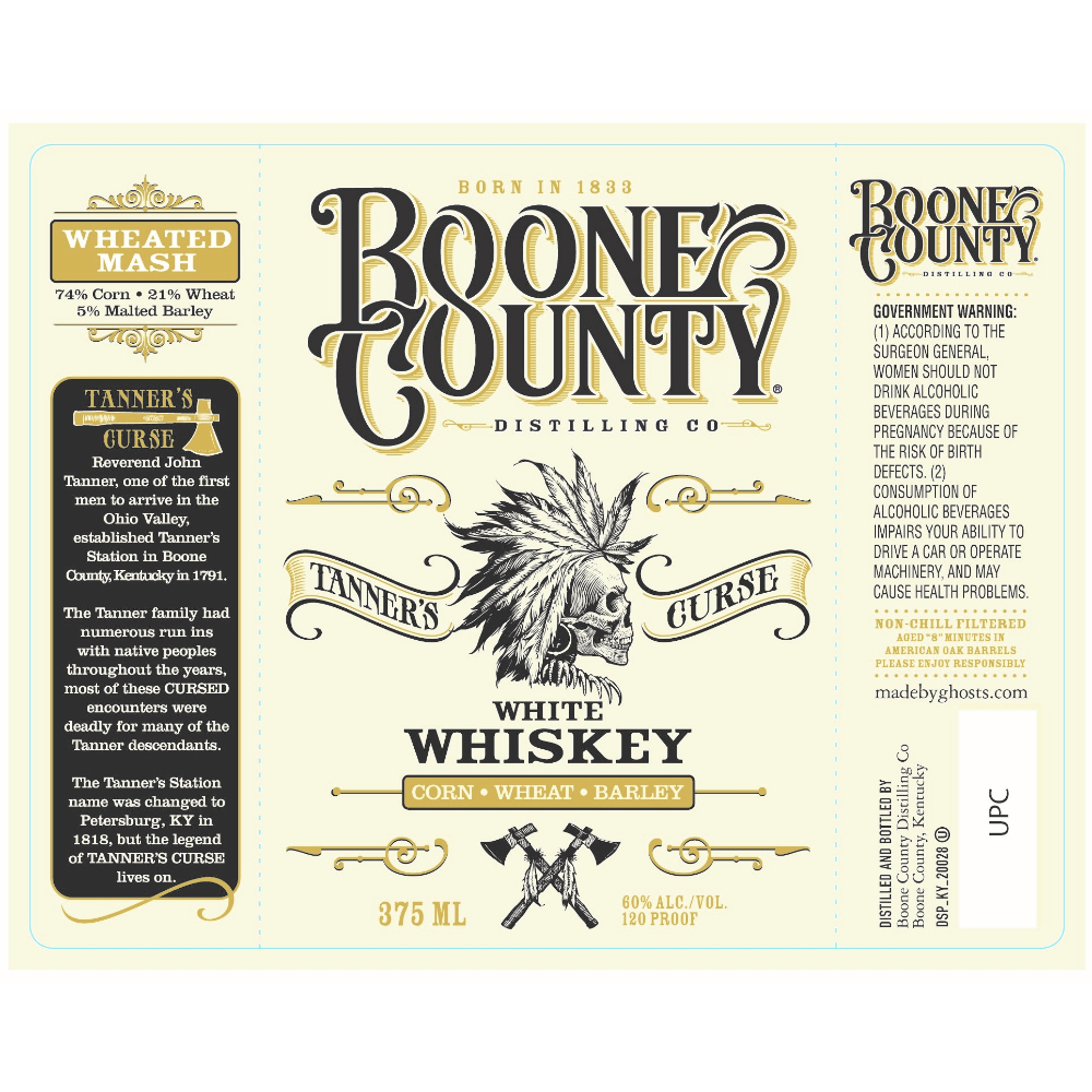 Buy Boone County Tanner’s Curse Wheated Mash White Whiskey Online