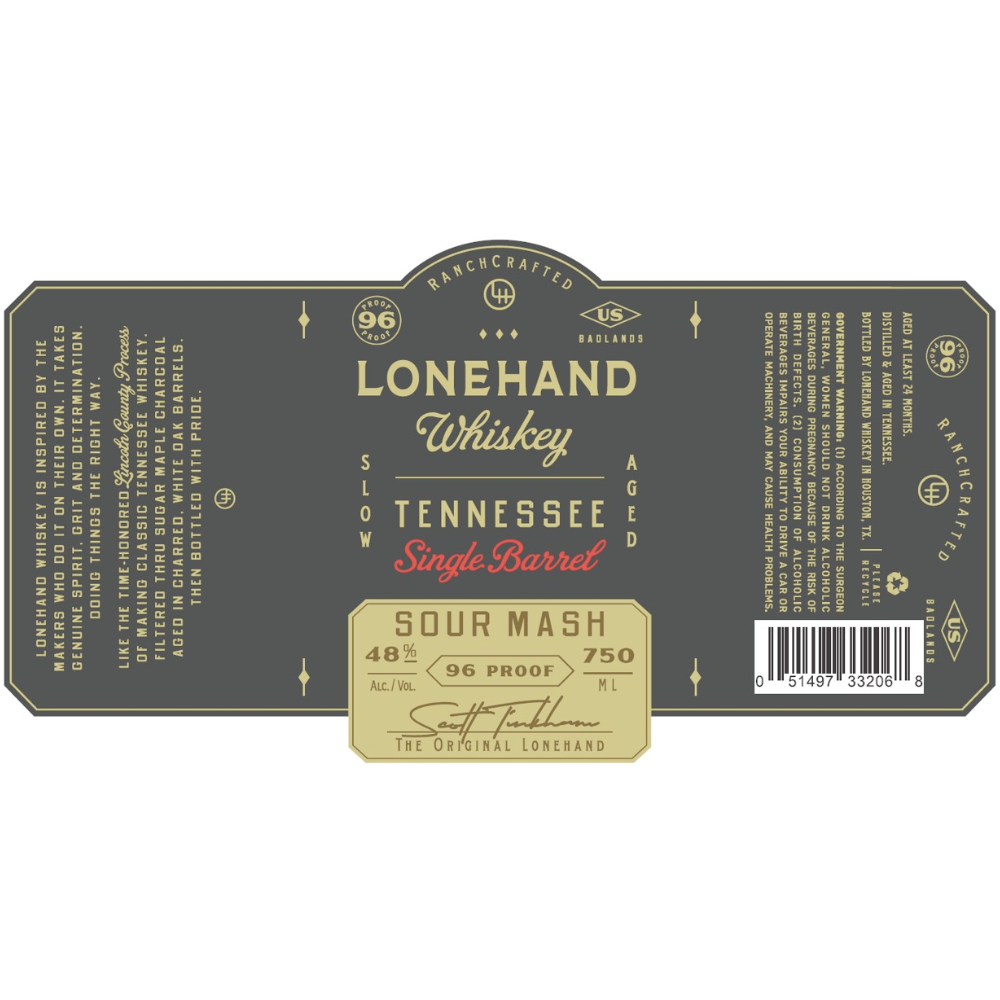 Buy Lonehand Single Barrel Sour Mash Whiskey Online