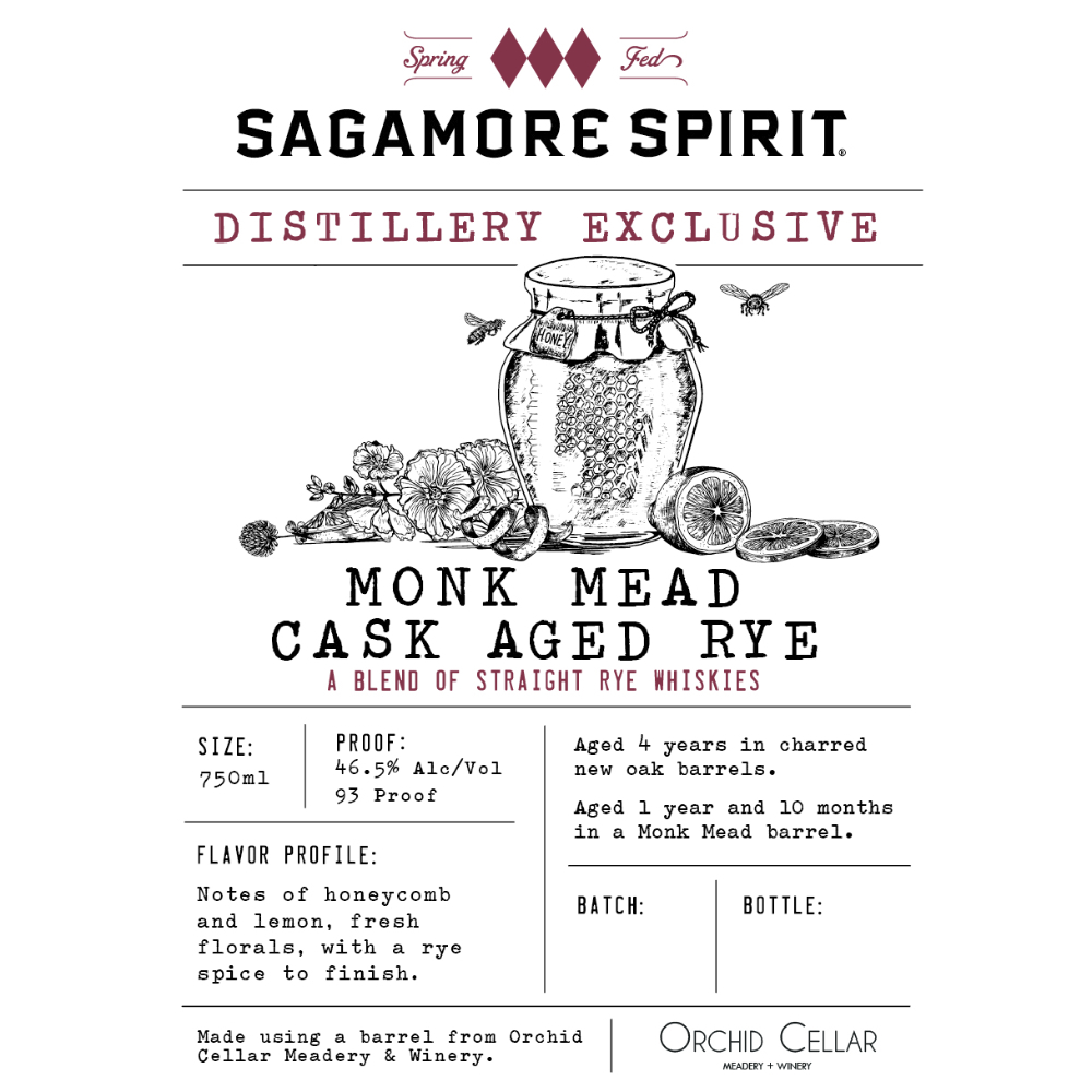 Buy Sagamore Spirit Distillery Exclusive Monk Mead Cask Aged Rye Online