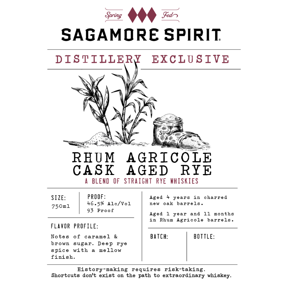 Buy Sagamore Spirit Distillery Exclusive Rhum Agricole Cask Aged Rye Online