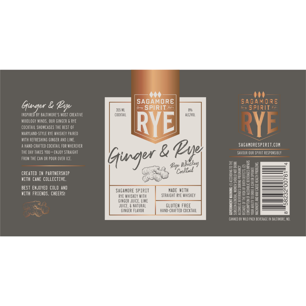 Buy Sagamore Spirit Ginger & Rye Canned Cocktail 4PK Online