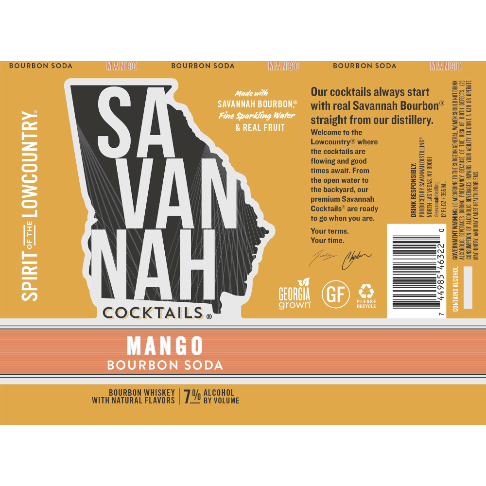 Buy Savannah Cocktails Mango Bourbon Soda Online
