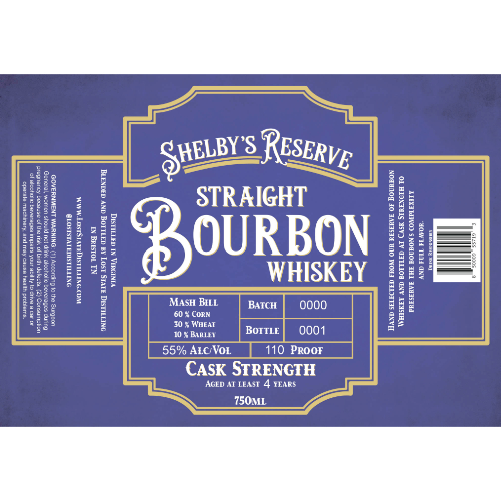 Buy Shelby’s Reserve Cask Strength Straight Bourbon Online