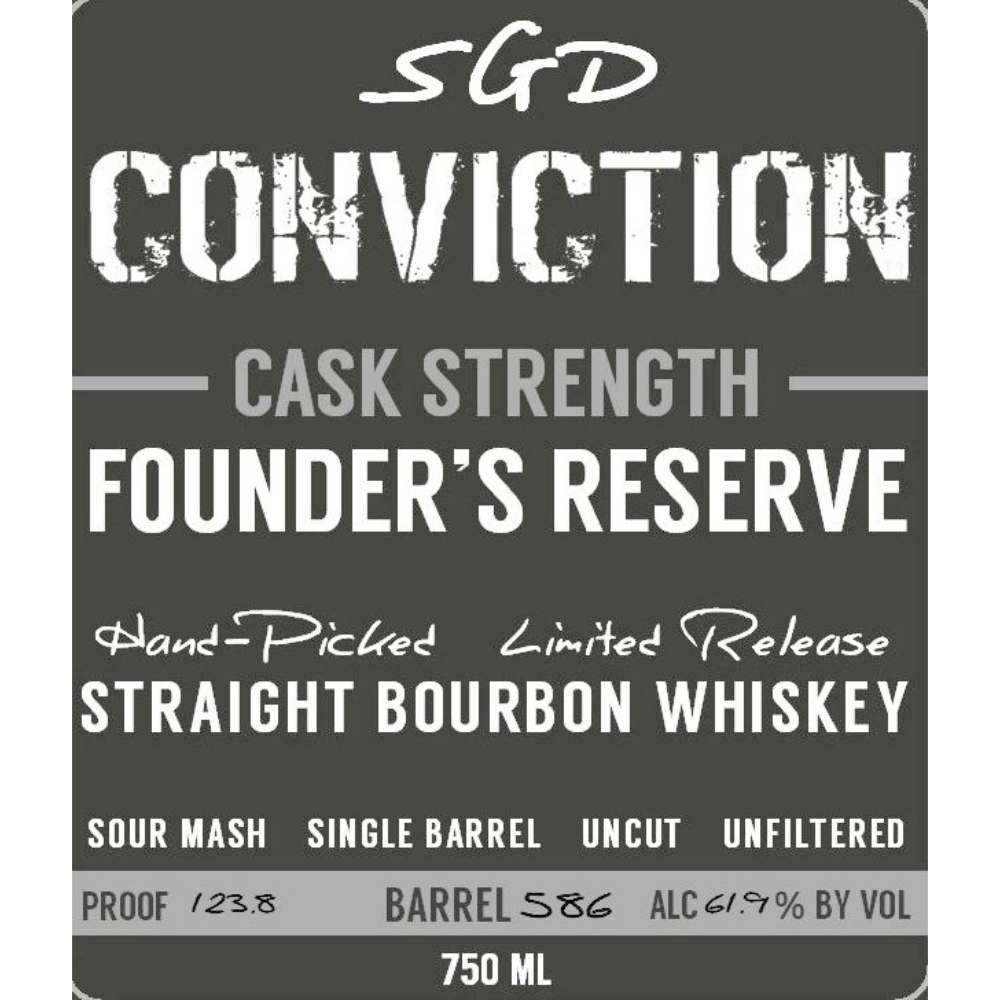 Buy Southern Grace Conviction Cask Strength Founder’s Reserve Bourbon Online