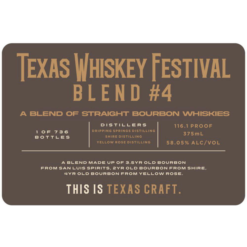 Buy Texas Whiskey Festival Blend #4 Online