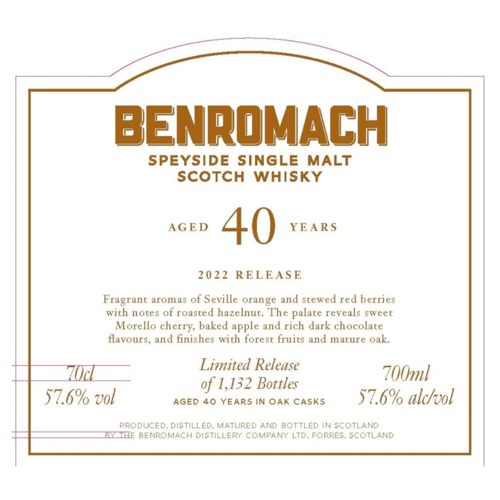 Buy Benromach 40 Year Old 2022 Release Online