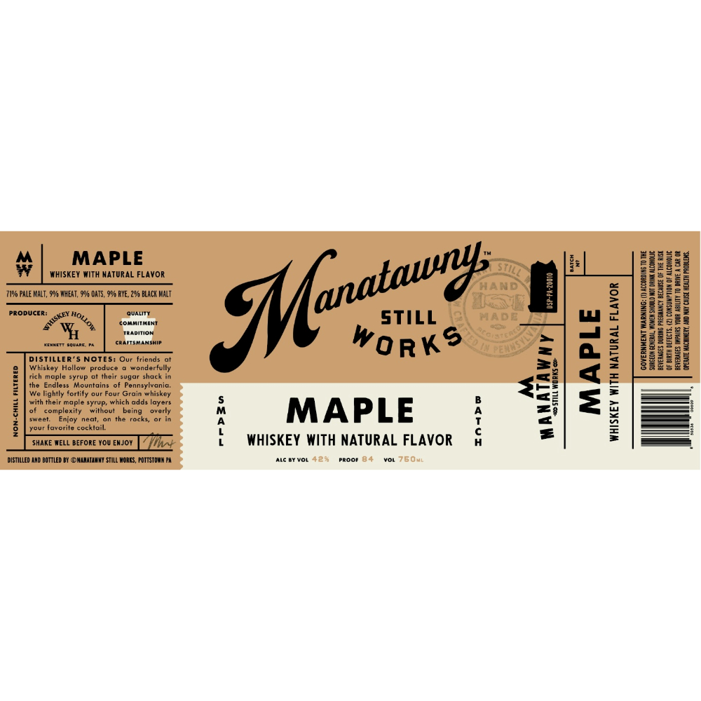 Buy Manatawny Still Works Maple Flavored Whiskey Online