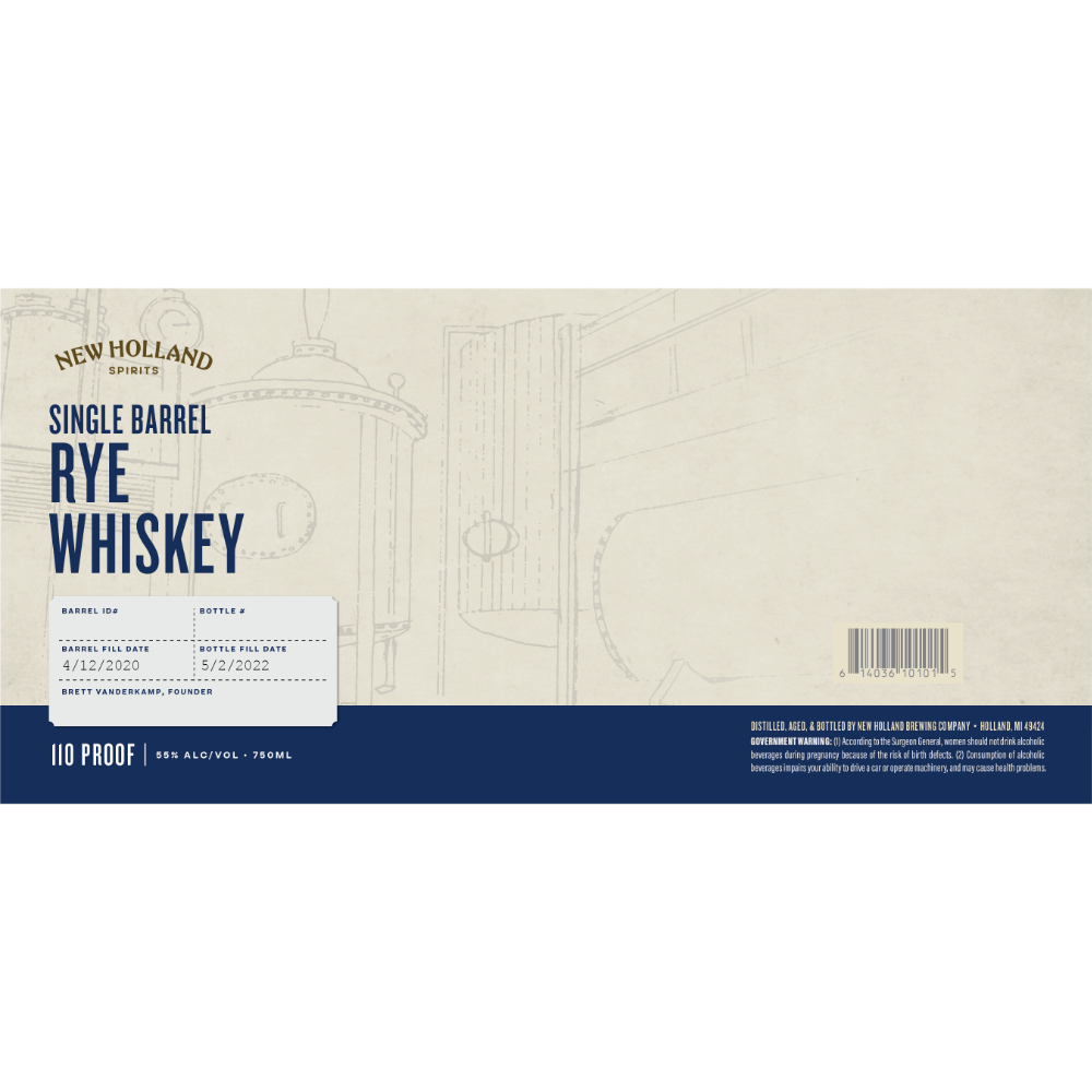 Buy New Holland Single Barrel Rye Whiskey Online