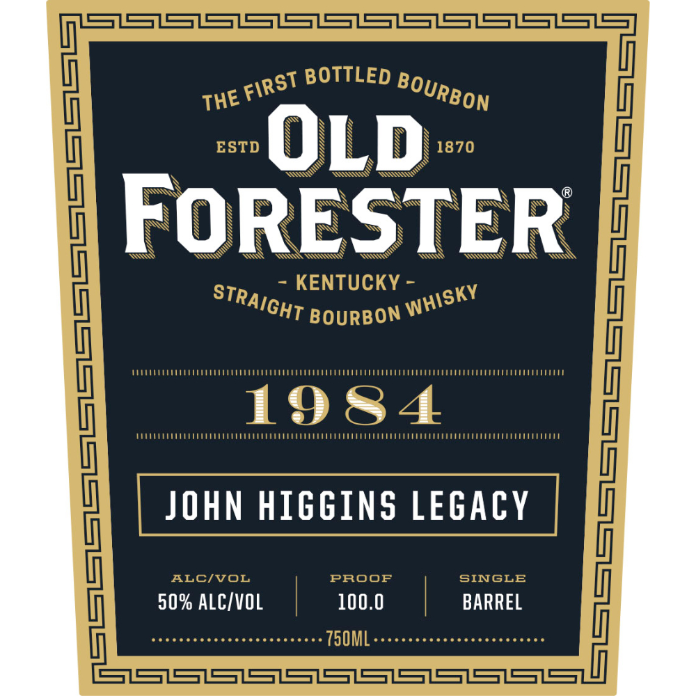 Buy Old Forester 1984 John Higgins Legacy Bourbon Online