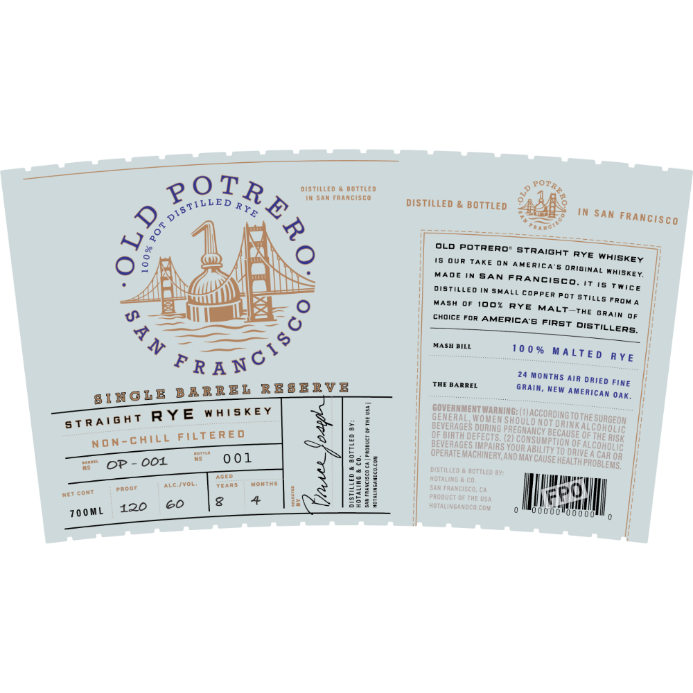 Buy Old Potrero 8 Year Old Single Barrel Reserve Straight Rye Online