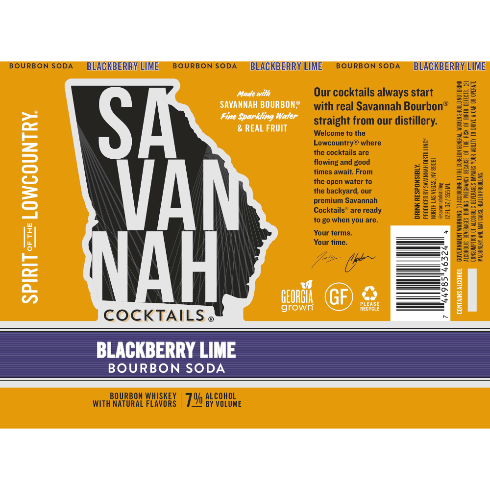 Buy Savannah Cocktails Blackberry Lime Bourbon Soda Online